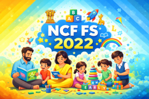 Quizzes for Teachers Colorful educational scene with children. "NCF FS 2022"