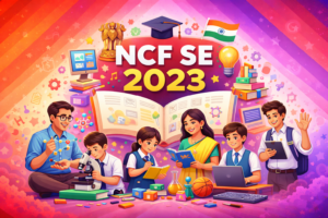 Quizzes for Teachers Colorful educational celebration with students. "NCF SE 2023"